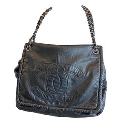 Black Chanel bag in soft leather