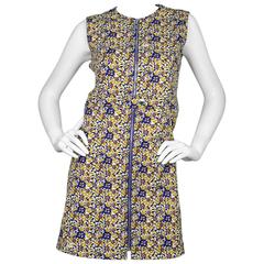 Louis Vuitton Cotton Floral Print Sleeveless Dress sz FR38