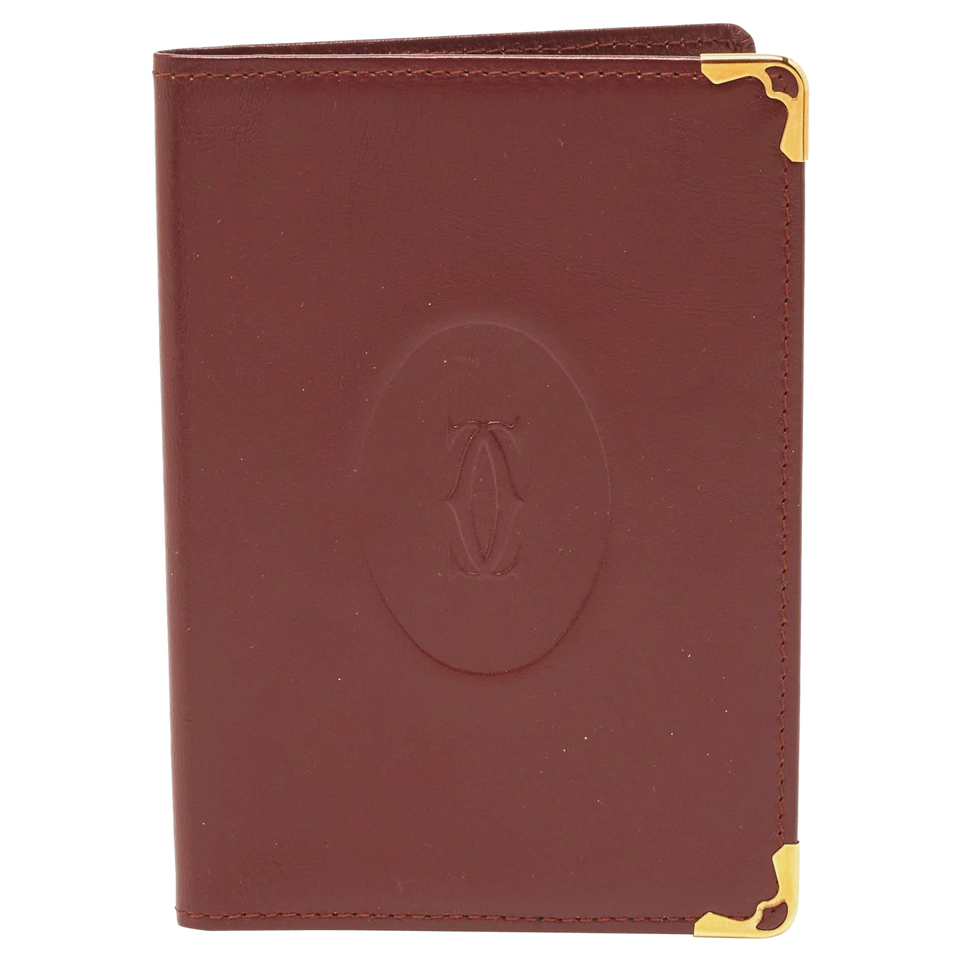Agenda Must de Cartier en cuir bourgogne
