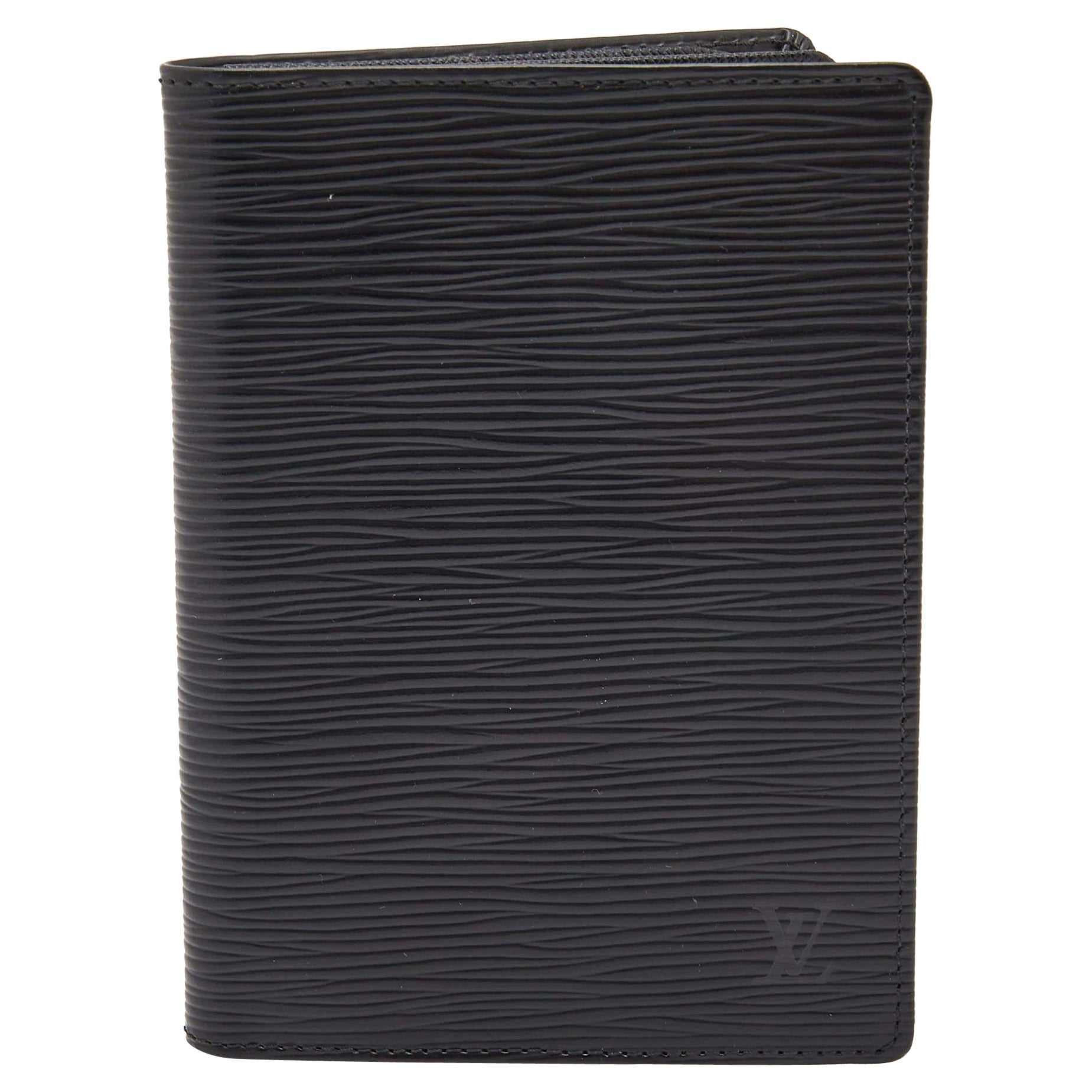 Louis Vuitton Black Epi Leather Bifold Document Holder For Sale