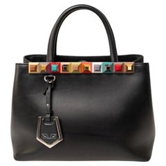 Borsa a Spalla Fendi 2Jours PM Rainbow Nera