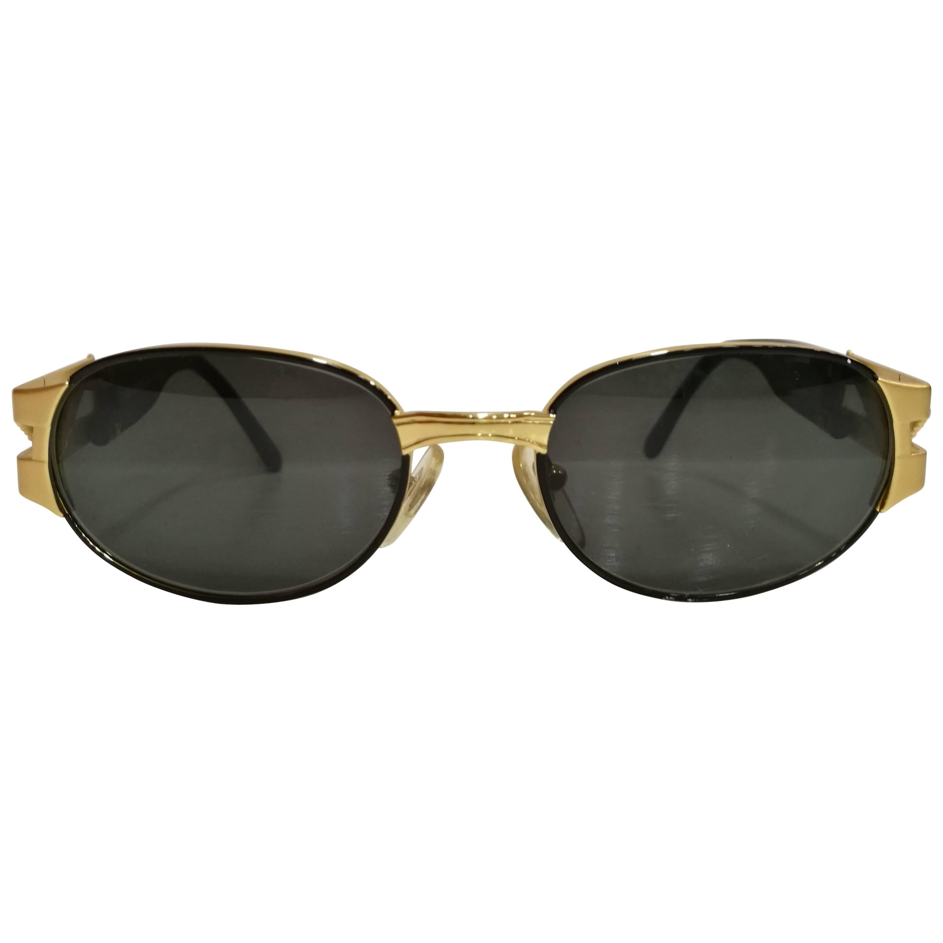 Police Black and Gold Sunglasses