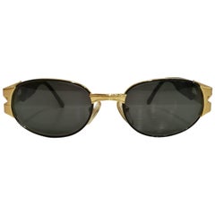 Used Police Black and Gold Sunglasses