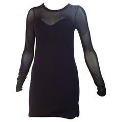 Isabel Marant Aglaee Sheer-Paneled Wool Blend Mini Dress (38) 4