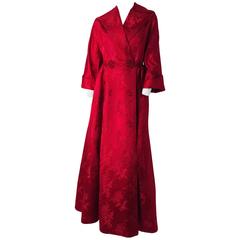 50s Classic Asian Silk Red Dress