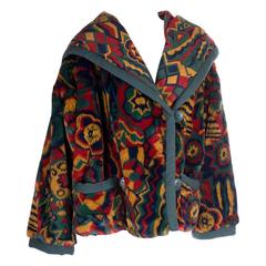 Retro Missoni Tapestry Hooded Coat