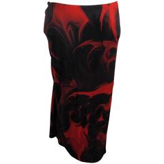 Gucci Red Black Skirt