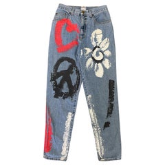 Vintage Moschino Jeans "Hand Painted" Jeans S/S 1993