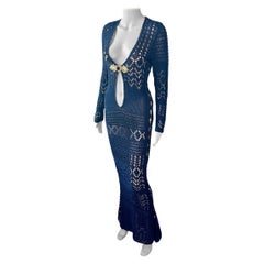 Emilio Pucci S/S 2011 Runway Unworn Embellished Cutout Crochet Open Knit Dress