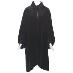 1930s Black Velvet Coat