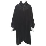 Cappotto in velluto nero anni '30