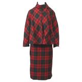 Traje de tres piezas a cuadros Trigere