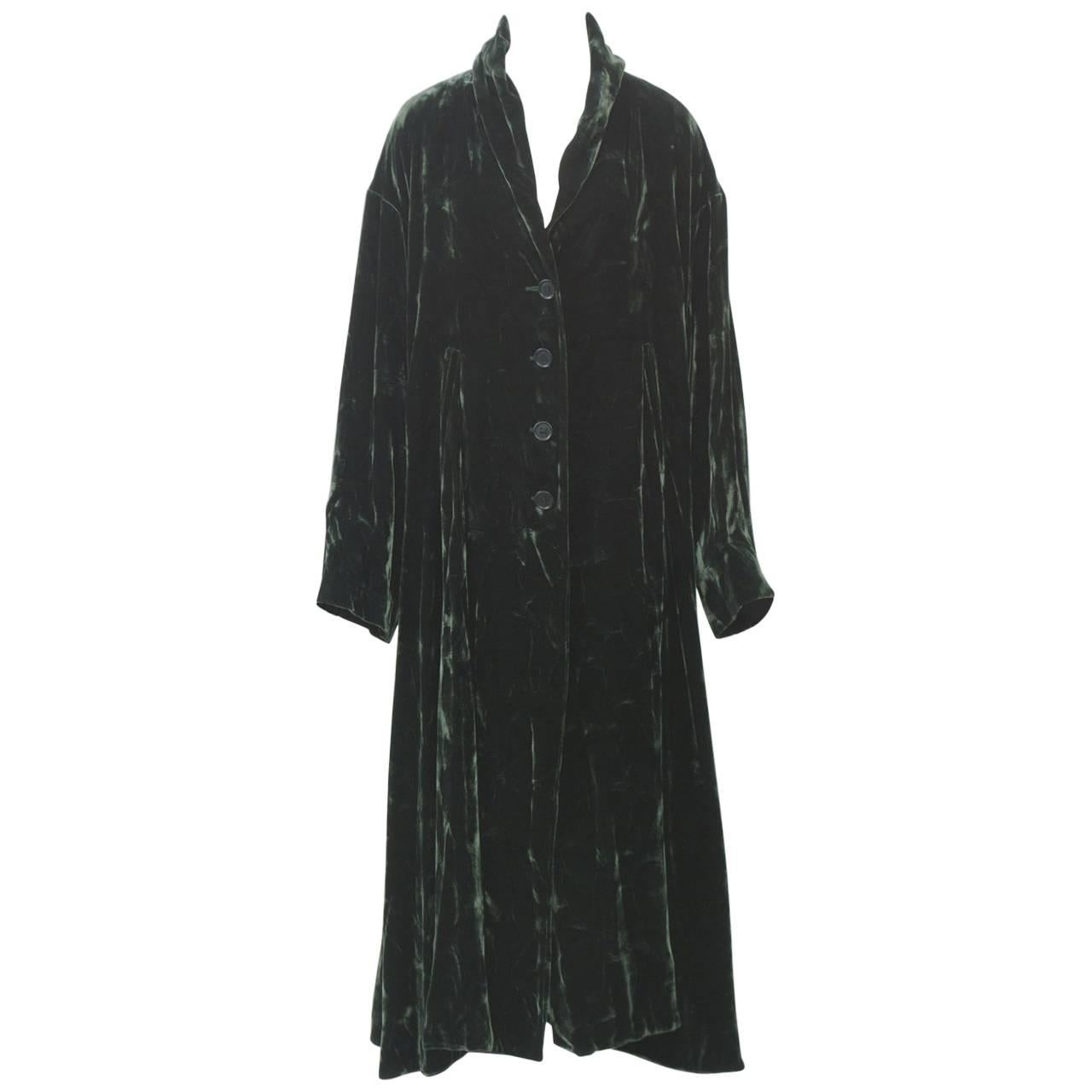 Romeo Gigli Green Velvet Coat