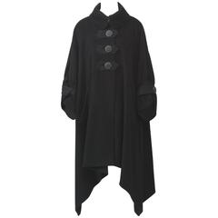 Vintage Kenzo Black Cashmere Coat