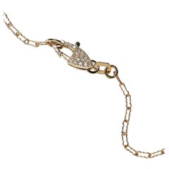14k Yellow Gold Paperclip Chain Synthetic Diamond Necklace by Series of Eleven
