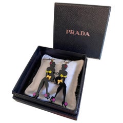 Prada Pin Up dangle earrings.
SS 2011 collection.