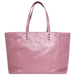 Pink Fourre-Tout Leather Handbag