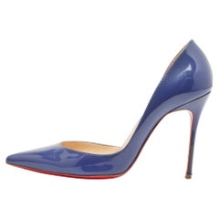 Christian Louboutin Blue Patent Iriza Pumps Size 37.5