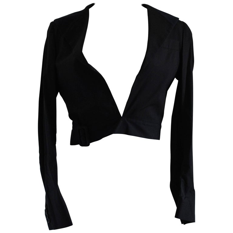 Helmut Lang Black Bolero jacket For Sale at 1stDibs