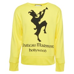 Gucci X Chateau Marmont - Sweat-shirt à col ras du cou imprimé jaune XS