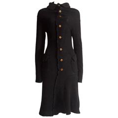 Comme des Garcons black wool deconstructed playsuit, circa 2002 1
