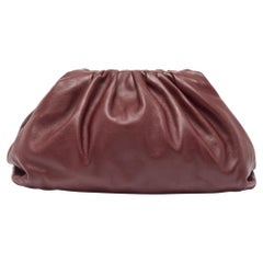 Bottega Veneta Burgundy Leather The Pouch Clutch