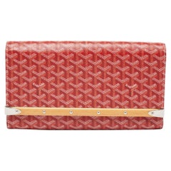 Bolso Goyard Rojo Goyardine Lienzo Estucado Monte Carlo Bois