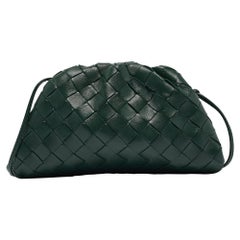 Bottega Veneta Green Intrecciato Leather Mini The Pouch Bag