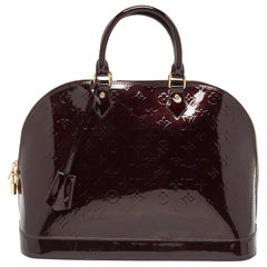 Louis Vuitton Amarante Monogram Vernis Alma GM Bag