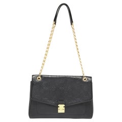 Louis Vuitton Black Monogram Empreinte Leather Saint Germain MM Bag
