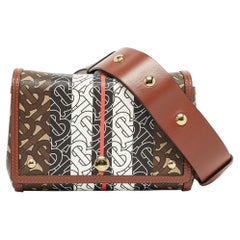Burberry Brown TB Monogram Coated Canvas and Leather Hackberry Crossbody Bag