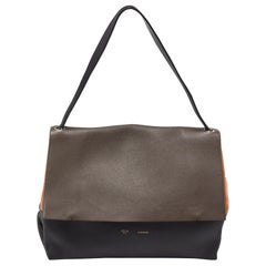 Celine Tri Color Leather All Soft Flap Shoulder Bag