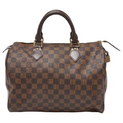 Louis Vuitton - Sac Speedy 35 en toile damier ébène