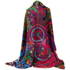 Hermes 54" Cashmere Silk Shawl Scarf by Lugo