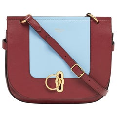 Mulberry Burgundy/Blue Leather Amberley Shoulder Bag