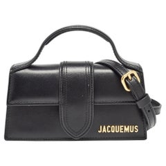 Jacquemus Borsa Mini Le Bambino in pelle nera con manico superiore