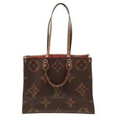 Louis Vuitton OnTheGo GM-Tasche mit Monogramm und umgekehrtem riesigem Segeltuch