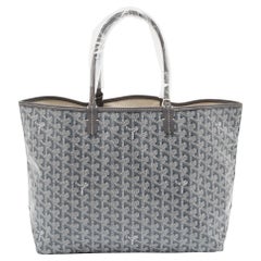 Goyard Grey Goyardine Coated Canvas and Leather Saint Louis PM Tote