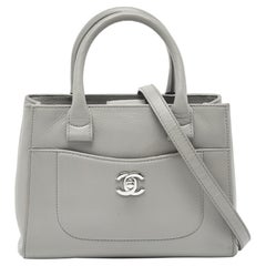 Chanel Grey Leather Mini Neo Executive Shopping Tote
