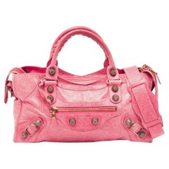 Balenciaga Pink Leather GGH Part Time Tote