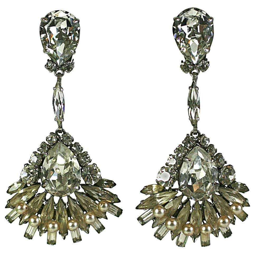 Glamorous French Drop Earclips