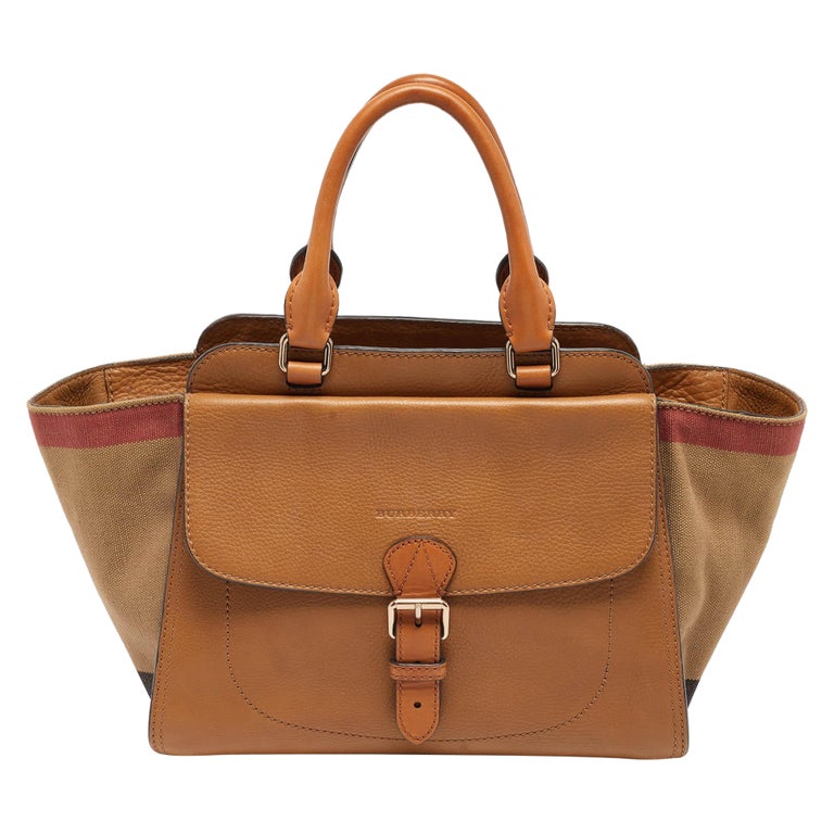 Burberry Heritage Burberry Medium Canvas Check Tote Bag Burberry
