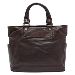 Celine Dark Brown Leather Boogie Tote
