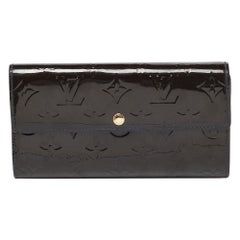 Louis Vuitton - Portefeuille Sarah Bleu Infini Monogramme Vernis