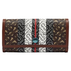 Burberry Multicolor TB Print Coated Canvas and Leather Continental Wallet