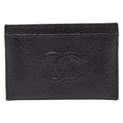 Chanel Black Caviar Leather CC Card Holder