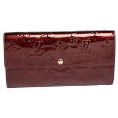 Louis Vuitton Rouge Fauviste Monogram Vernis Sarah Wallet