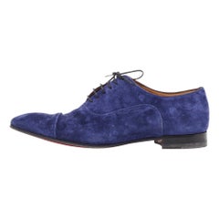 Christian Louboutin Blue Suede Greggo Oxfords Size 42