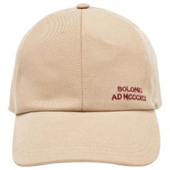 Brunello Cucinelli Beige Cotton Cap L