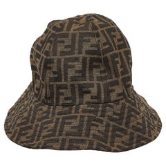 Fendi Brown FF Zucca Canvas Bucket Hat M